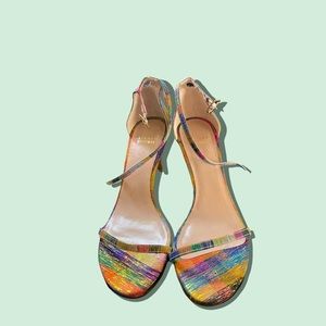 Stuart weitzman Nunaked multicolored “Tinsel” dress sandal